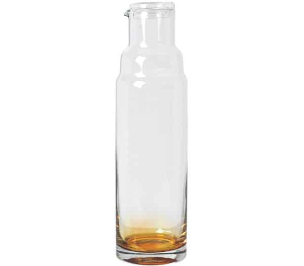 Amber, Karaffel, Glas by Broste Copenhagen (D: 8,3 cm. x H: 29,2 cm., Klar/Orange)