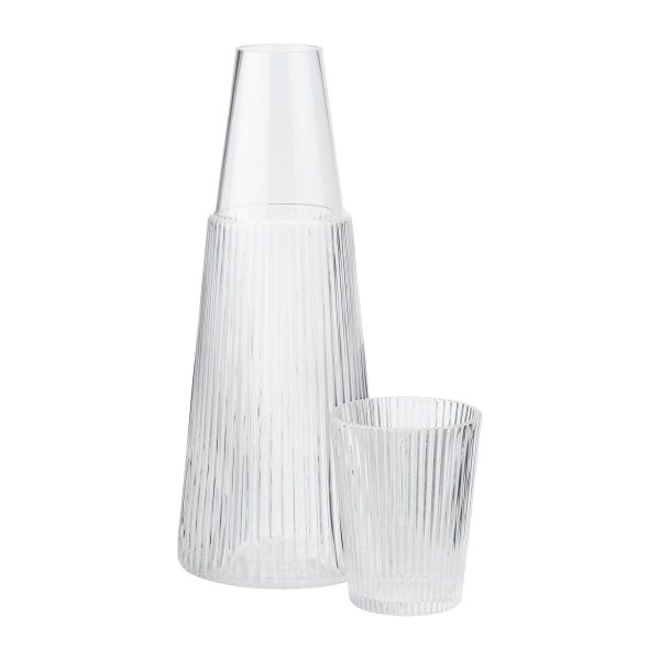 Stelton Pilastro karaffel med drikkeglas Clear