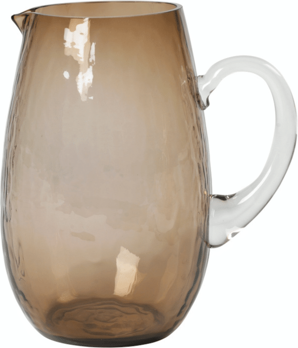 Kande Broste Copenhagen Hammered 2 L glas brun vandkaraffel