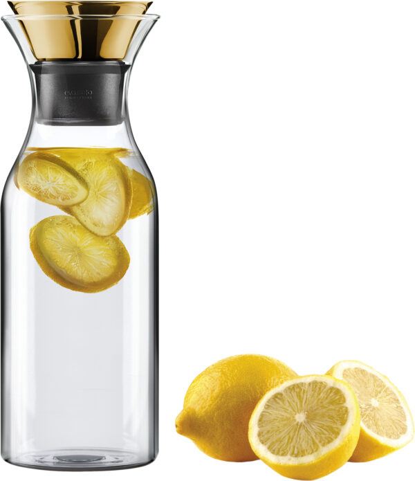 Køleskabs Karaffel 1,0 l Vippelåg Messing