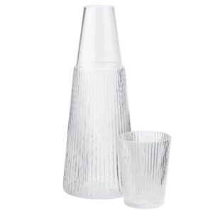 Pilastro karaffel med glas, 1 liter, klar