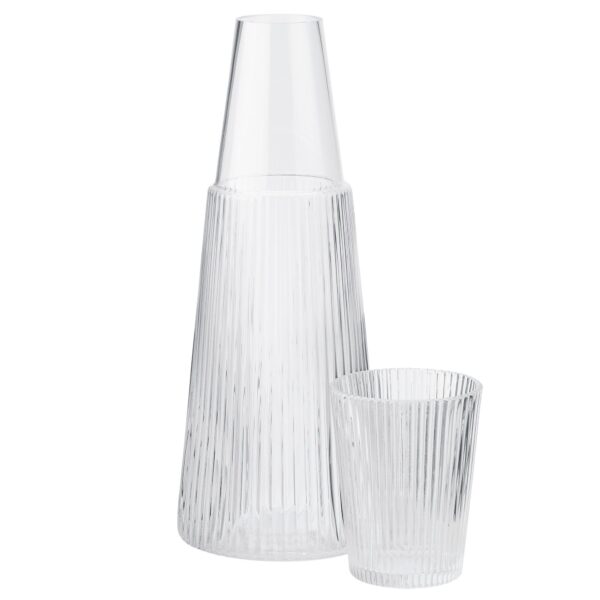 Pilastro karaffel med glas, 1 liter, klar