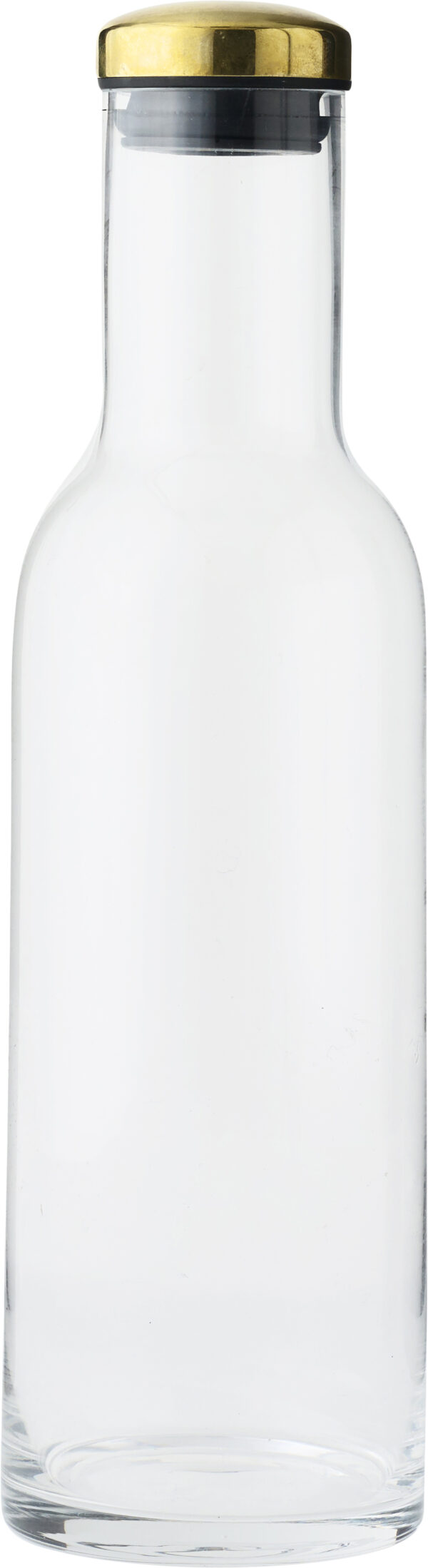 Bottle Carafe, 1 L. , Clear/brass