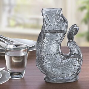 Vandkaraffel Fisk, grå, Glas, Nemo