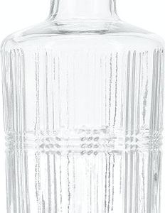 Karaffel Bonbistro Tap 1,1 l transparent struktureret glas med metalåg, tåler opvaskemaskine